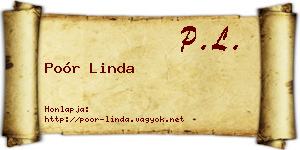 Poór Linda névjegykártya